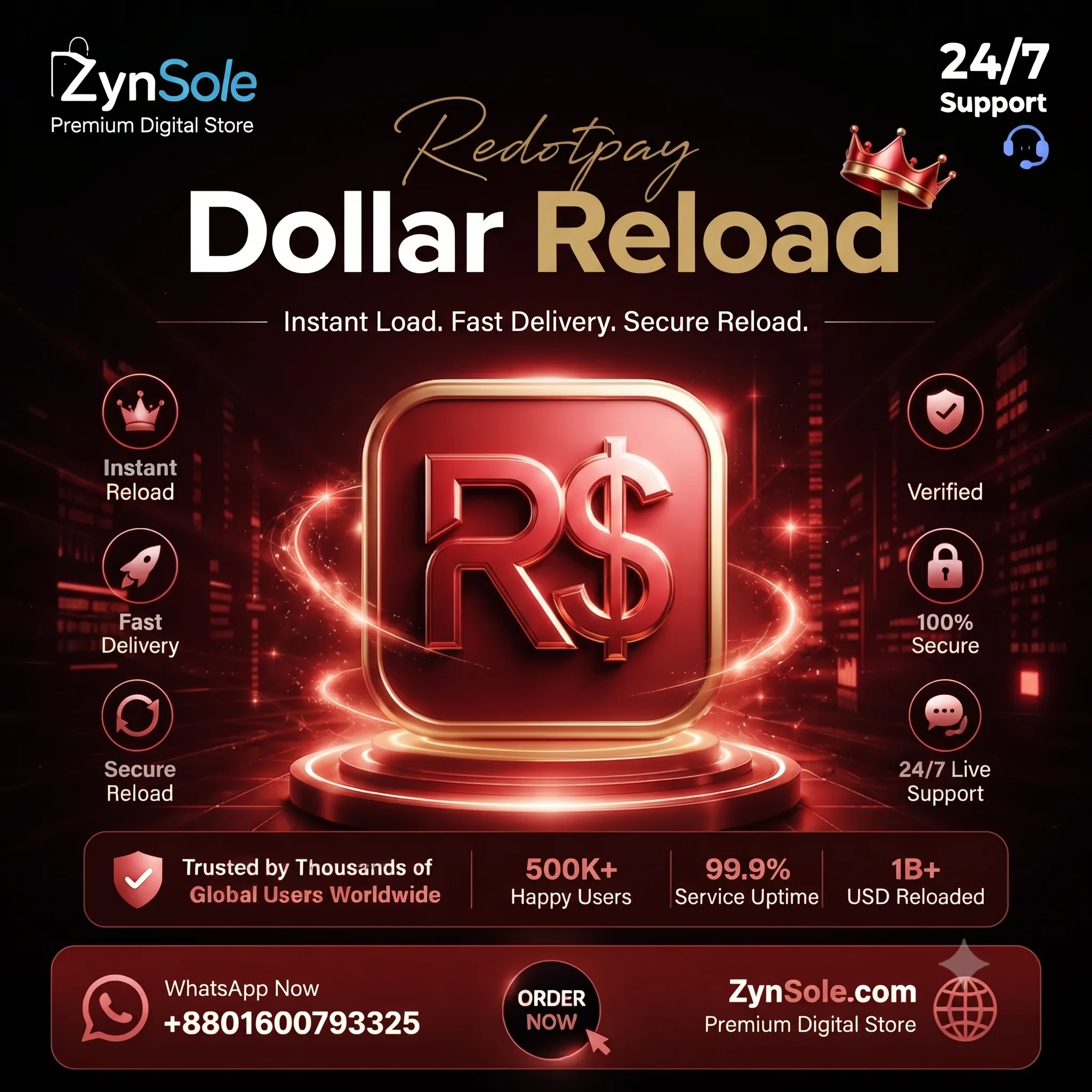 Redotpay Dollar Reload